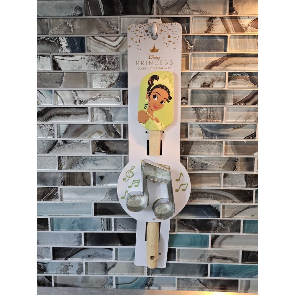 Disney Princess Tiana Spatula And Cookie Cutter-New On Backboard